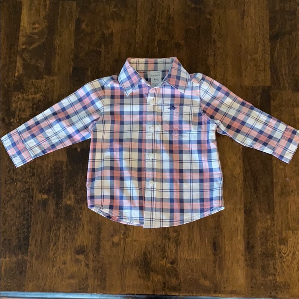 Carters Button Down Plaid Shirt